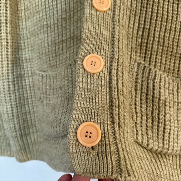 SIGALLO Vintage V Neck Button Up Cardigan, Wool Feel Acrylic Knit - Picture 12 of 16